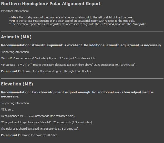 Polar Alignment