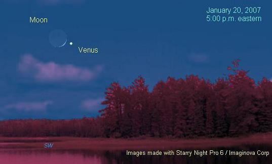 Venus and Moon